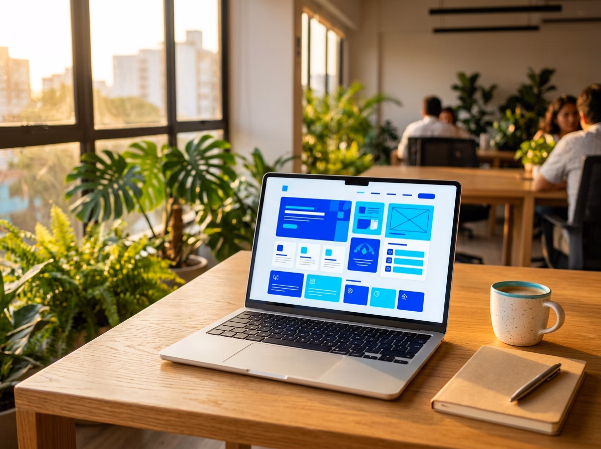 Sitio web corporativo en laptop — desarrollo web en Trujillo, Perú